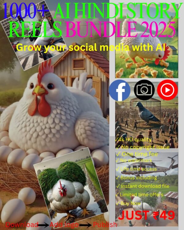 1000+ AI Hindi Story Reels Bundle 2025